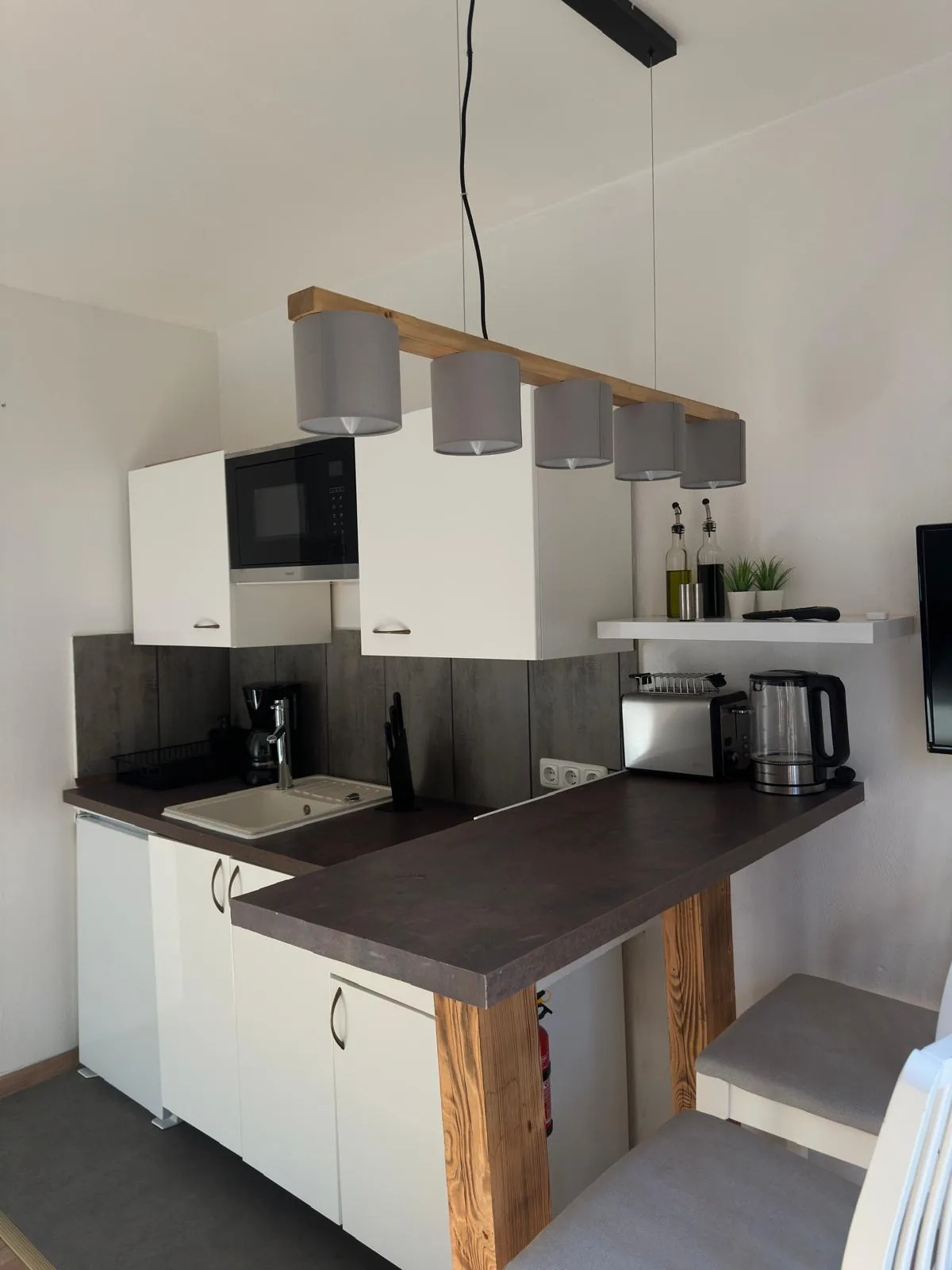 Küchenzeile der Ferienwohnung Königstandblick