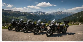 Motorräder mit weitem Panoramablick
